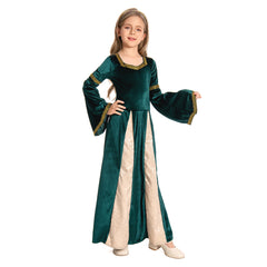 Kinder Mittelalterliche Kleid Gotik Maskerade Kleid für Karneval Mottoparty