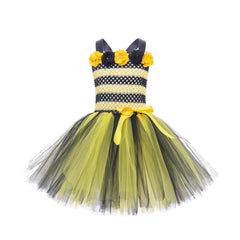 Kinder Mädchen TUTU Kleid Bienenflügel Set Mesh Rock Cosplay Kostüm Outfits Halloween Karneval Anzug