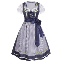 Damen blau rot Oktoberfest Kleid Cosplay Kostüm Outfits Halloween Faschingskostüm Münchner Bierfest