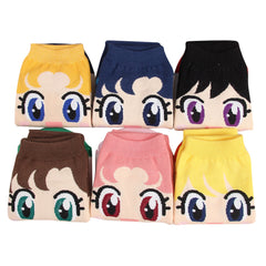 Hohe Qualität Anime Sneaker Socken Kawaii süße Ankle Cotton Socken Mode Frauen Neu 6.tlg