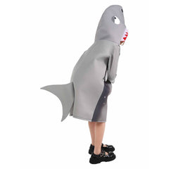 Kinderkostüm-Hemdchen Hai Schutzhemdchen Wasserdichtes für Halloween Kindergeburtstag - Cosplay-Tier-Overall für Kleinkinder