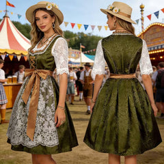 Damen grün Oktoberfest Kleid Cosplay Kostüm Outfits Halloween Faschingskostüm Münchner Bierfest