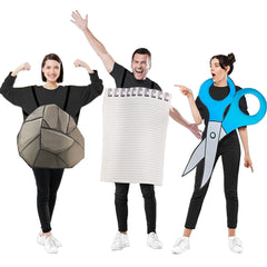Erwachsene unisex Lustige Kostüme Stein-Papier-Schere Cosplay Funny Kostüm Outfits Halloween Karneval Anzug