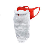 Gesichtsmaske Funny Bearded Holiday Santa Kostüm für Erwachsene für Weihnachten 2023 (Eine Größe passt alle)