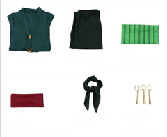 Kinder Kostüm One Piece Roronoa Zoro Cosplay Kostüm Halloween Karneval Outfits Anime