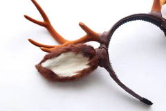 Reh Haarreif mit Ohren & Geweih Tier Hörner Zubehör Cosplay Requisite als Geschenk