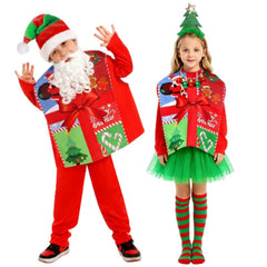 Kinder Weihnacht Geschenkbox Cosplay Kostüm Halloween Karneval Party Anzug