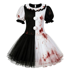 Damen Clown Kleid Terrifier-Cosplay-Kostüm für Halloween, Karneval und Partys