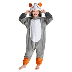 Baby/Kinder/Erwachsene Unisex Opossum kostüm Tier kostüm grau Schlafanzug einteiliger Pyjama