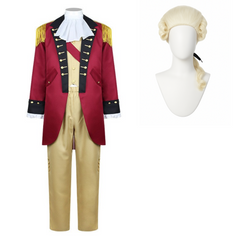 Herren George Washington Präsidenten-Cosplay-Kostüm, Kolonialrevolution-Design, Herren Party- und Bühnenshow-Kostüm