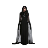 Damen Hexe Geist lang Robe Halloween Kanreval Kostüm