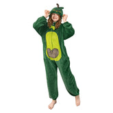 Erwachsene Unisex Avocado grün Schlafanzug einteiliger Pyjama
