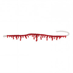Halloween Vampir Halskette mit Kunstblut – Gruselige Blut Tropfen Kette für Kostüm & Horror Party