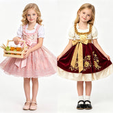 Hochwertiges Mädchen Dirndl 3-tlg. mit Stickerei - Edles Trachtenkleid für Oktoberfest & Fasching