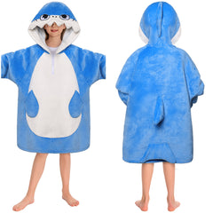 Kinder Hai tragbar Decke mit Kapuze Shark Robe Homewear