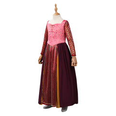Kinder Mädchen Hocus Pocus Mary Sanderson Kostüm Halloween Karneval Kleid