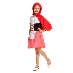 Kinder Mädchen Märchen Halloween Rotkäppchen Kleid Cosplay Kostüm Outfits Halloween Karneval Anzug