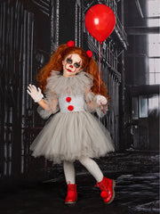 Kinder Mädchen Pennywise tutu Kleid Es Clown Cosplay Kostüm Halloween Karneval Party Anzug