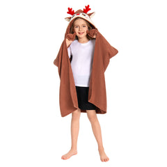 Kinder Rentier Strandtücher mit Kapuze Reh Bambi Tierkostüm Sommer Robe