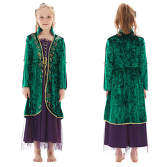Kinder Mädchen Winifred Sanderson Hocus Pocus Cosplay Kostüme Halloween Karneval Kleid