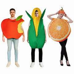 Erwachsene unisex Lustige Kostüme Mais Äpfel Orangen Cosplay Funny Kostüm Outfits Halloween Karneval Anzug