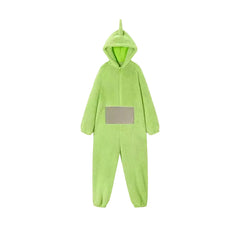 Erwachsene unsex Winter Pyjama Cartoon Teletubbies, verdicktes Korallenfleece Overall, warmer Hausanzug Nachthemd