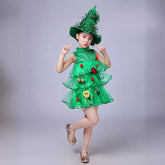 Kinder Mädchen Weihnachten Weihnachtsbaum Kleid Cosplay Kostüm Outfits Halloween Karneval Anzug