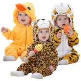 2024 Kinder Tier Kostüm Onesie Krabbelanzug Baby plus Größe Krabbelanzug Säugling Flanell Krabbelanzug
