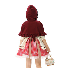 Kinder Mädchen Halloween Rotkäppchen Kleid Cosplay Kostüm Outfits Märchen Halloween Karneval Anzug