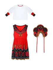Kinder rot Russische Trachten für Jungen und Mädchen Kindertag Kostüm Cosplay Sets