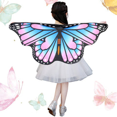 Kinder Halloween bedruck Schmetterlingsflgel Flgel Kostm, Schmetterling Pixie Cape Mädchen, Festival Kostüm Partei, Mehrfarbig