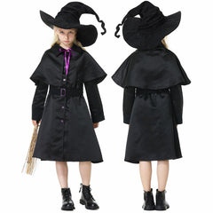 Erwachsene Robe Wizard Witch Hexe Eltern-Kind Anziehsachen Cosplay Kostüm Halloween Karneval Party Anzug