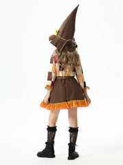 Kinder Mädchen Jäger Kostüm Halloween Kinderkostüme Kürbis Kostüm Vogelscheuche Bauernhof Rustikal Kleid