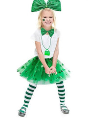 St. Patrick's day Klee Saree Haarbänder Halsketten Socken Schleifen Tattoo Aufkleber Cosplay Kostüm