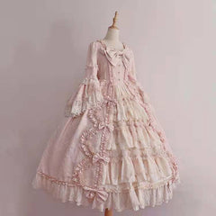 Damen Rokoko barock Kleid cosplay prinzessin kleid schleife spitze chiffon spleißen lolita tutu kleid