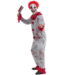 Erwachsene Clown Cosplay Kostüm Jumpsuit Outfits Halloween Karneval Anzug