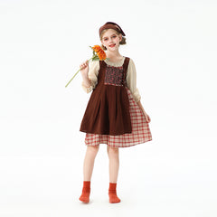 Damen Halloween Dienstmädchenkostüm Literarisches Vintage Kleid Bauernhof Zivile Kostüm