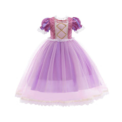 Kinder Mädchen Halloween Rapunzel Cosplay Kostüm für Kinder Tütukleid