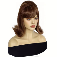 Damen Perücke 50er 60er 70er Retro Stil,Synthetikhaar,für Kostümparty Halloween Karneval