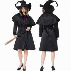 Erwachsene Robe Wizard Witch Hexe Eltern-Kind Anziehsachen Cosplay Kostüm Halloween Karneval Party Anzug