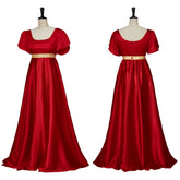 Damen Empire Taille Kleid Regency Ballkleid 19. Jahrhundert Satin Vintage Kleider Viktorianische BallkleiderKleider Kostüm
