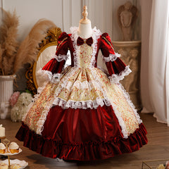 Kinder Mädchen Lolita Prinzessin Kleid Mädchen Kleid Geburtstag Kleid Palace Performance Kleid Weihnachten