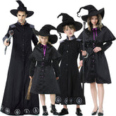 Erwachsene Robe Wizard Witch Hexe Eltern-Kind Anziehsachen Cosplay Kostüm Halloween Karneval Party Anzug