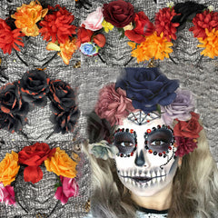 Tag der Toten Damen el Día de Muertos el Día de los Muertos Kopfbedeckung Halloween Karneval Party Zubehör
