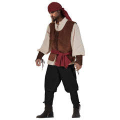 Herren Cosplay Kostüm Outfits Halloween Karneval Anzug Pirat seeräuber