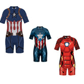 Kinder Sommer Captain America Badeanzug Beach Holiday Jumpsuit Bademode