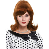 Damen Perücke 50er 60er 70er Retro Stil,Synthetikhaar,für Kostümparty Halloween Karneval