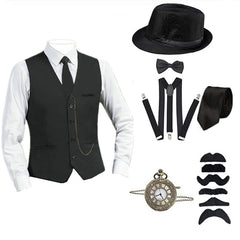 Herren 1920S Retro Cosplay Mittelalterlich Kostüm Gates Outfits Halloween Karneval Anzug