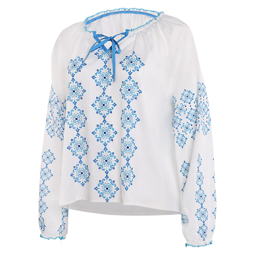Damen ABBA Anni-Frid Synni Lyngstad Shirt Cosplay Kostüm Halloween Karneval Party Anzug Retro Style