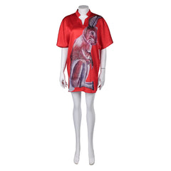 Damen ABBA Cosplay Kostüm Outfits Halloween Karneval Anzug Agnetha Faltskong Retro Style T-Shirt Kleid